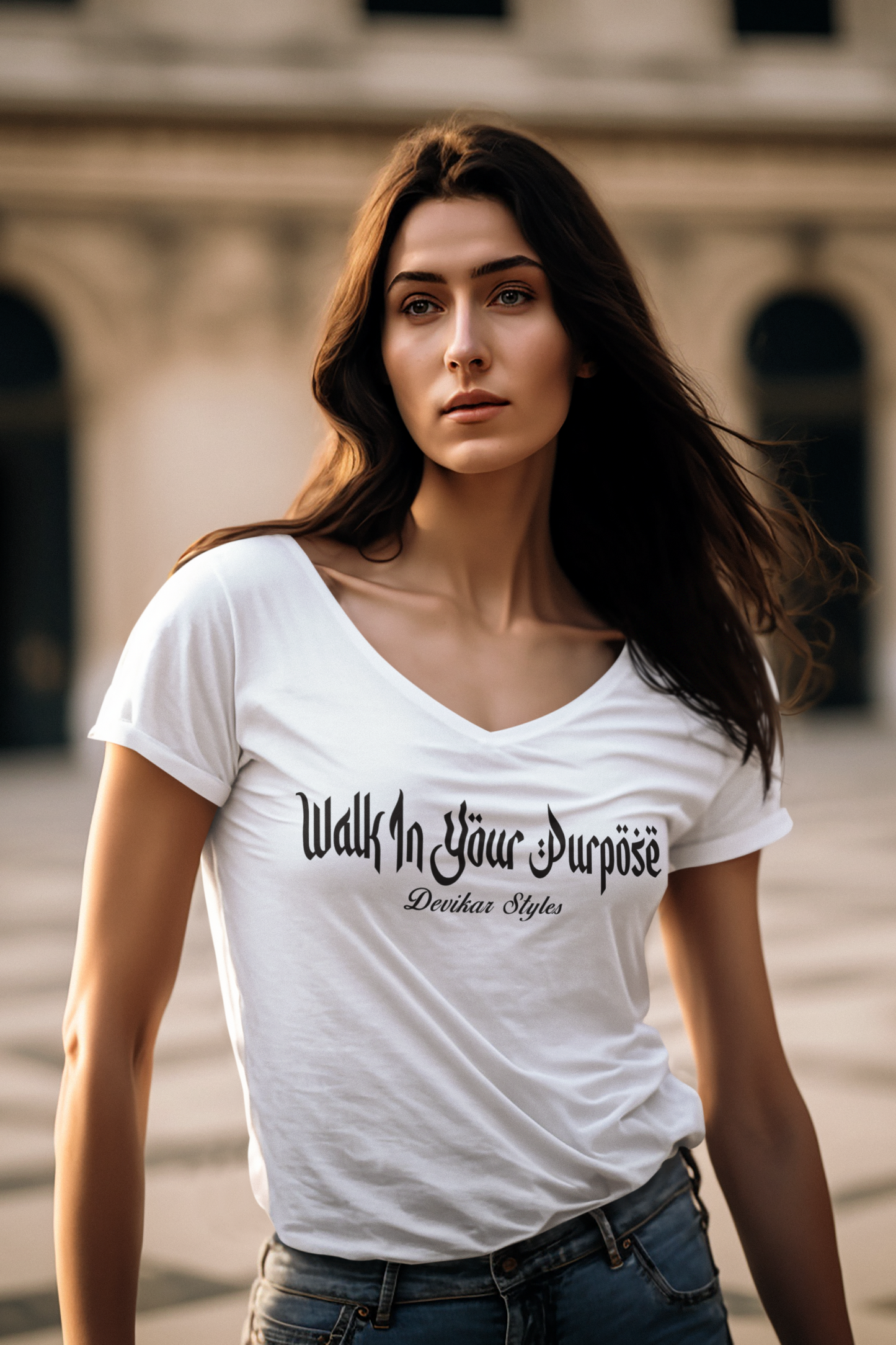 Walk In Your Purpose V-Neck T